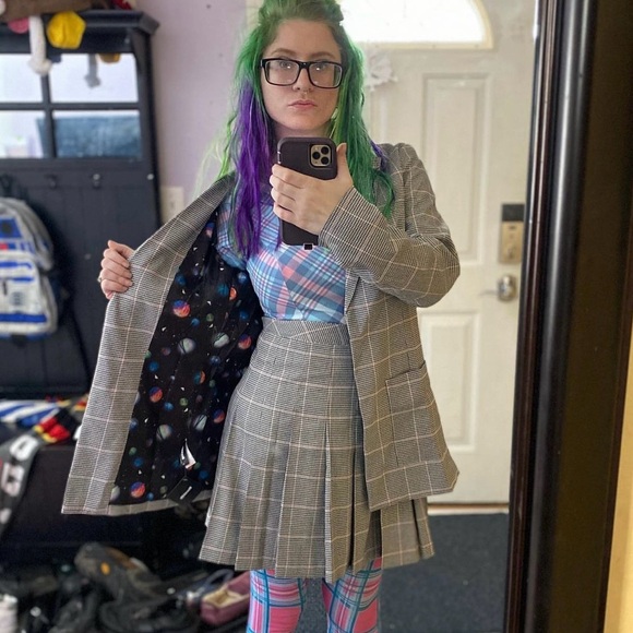 PLAID BLACK BLAZER - Picture 10 of 10